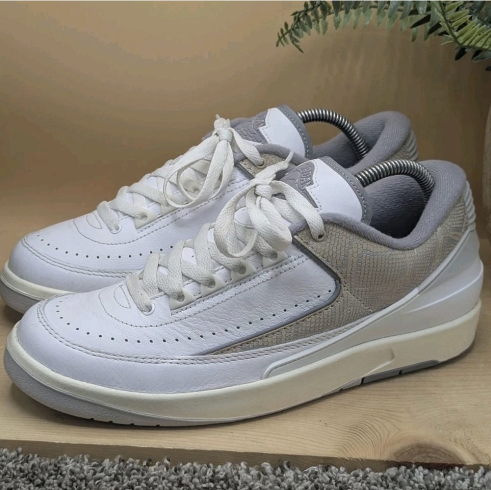 Air Jordan 2 Retro Low Python Mens Size 8 Women's Size 9.5 Leather Shoes